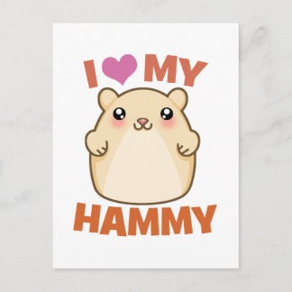 Ich Liebe mein Hammy Postkarte
