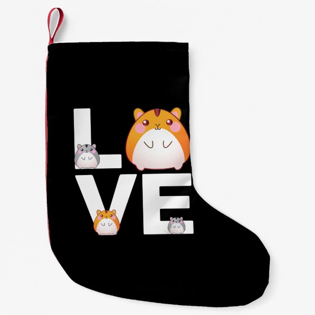 Ich Liebe mein Hamster Kleiner Weihnachtsstrumpf (Vorderseite)