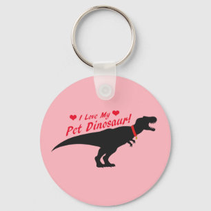 Ich Liebe mein Haustier Dinosaurier Schlüsselanhänger