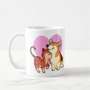 Ich Liebe mein Haustier   Katze und Hund Kaffeetasse