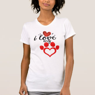 Ich Liebe mein Haustier Valentinstag T-Shirt