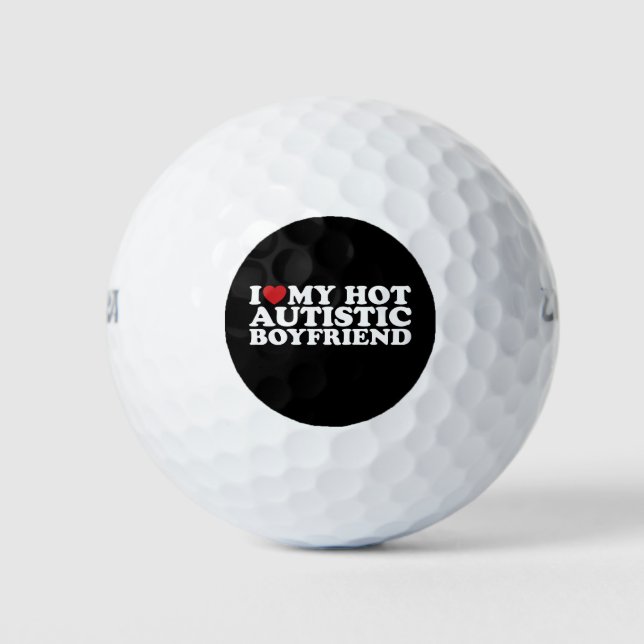Ich Liebe mein heißer Autistischer Freund BF Autis Golfball (Vorderseite)