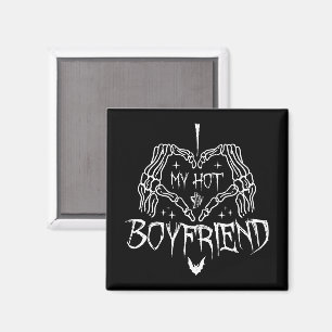 Ich Liebe mein heißer Freund Halloween Skeleton Fu Magnet
