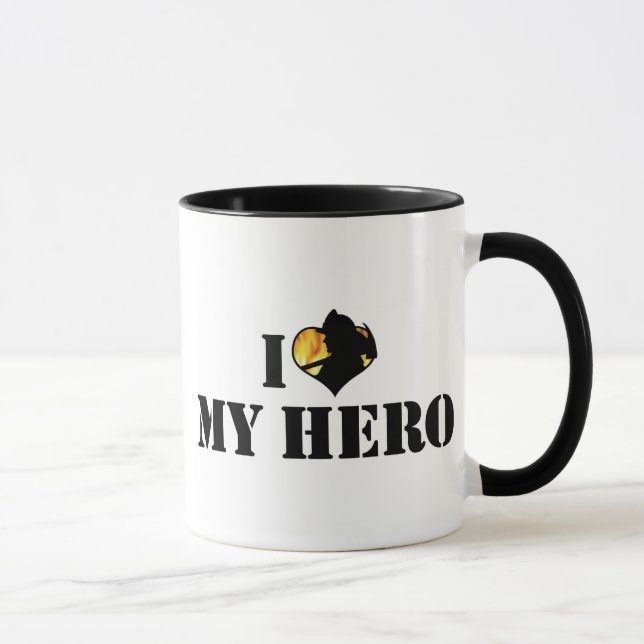 Ich Liebe mein Held Tasse (Rechts)