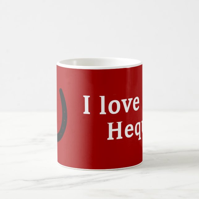 Ich Liebe mein Hequ Pferd Kaffeetasse (Mittel)