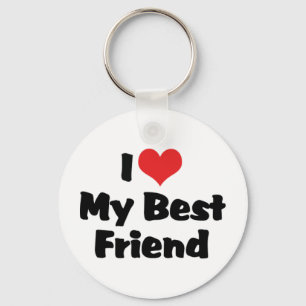 Ich liebe mein Herz allerbesten Freund - BFF Schlüsselanhänger