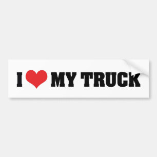 Ich liebe mein Herz-LKW - LKW-Liebhaber Autoaufkleber