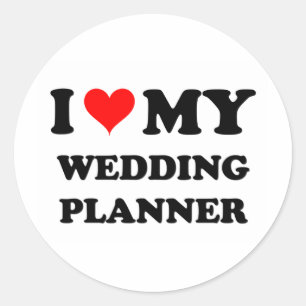Ich Liebe mein Hochzeitsplaner Runder Aufkleber