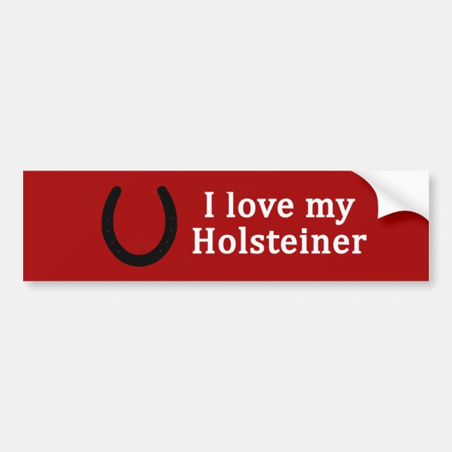 Ich Liebe mein Holsteiner Pferd Autoaufkleber (Vorne)