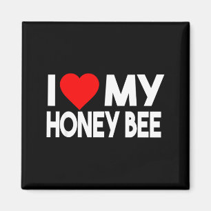 Ich liebe mein Honey Bee Shirt, lustiges Tierpaar Magnet