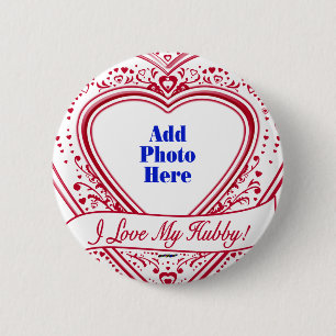 Ich Liebe mein Hubby! Foto Red Hearts Button