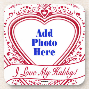 Ich Liebe mein Hubby! Foto Red Hearts Getränkeuntersetzer