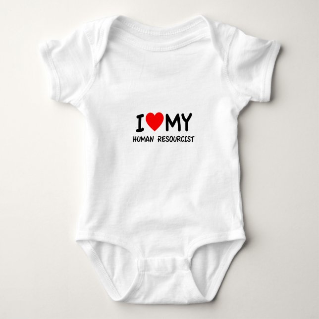 Ich Liebe mein Humanressourcen Baby Strampler (Vorderseite)