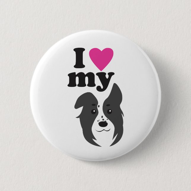 Ich Liebe mein Hund! Button (Vorderseite)