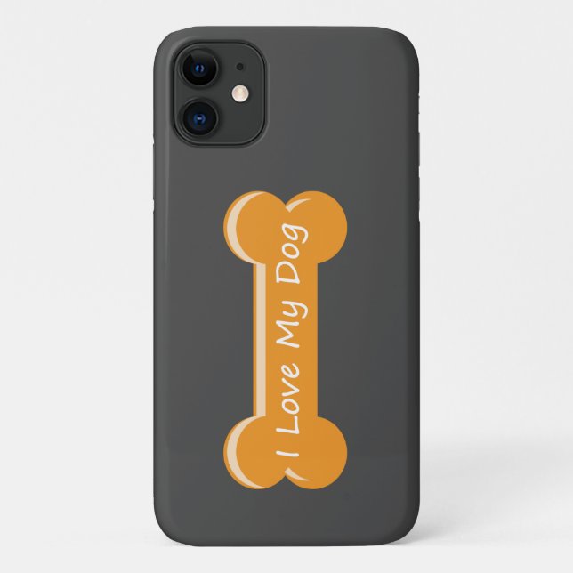 Ich Liebe mein Hund | Dog Bone Case-Mate iPhone Hülle (Rückseite)