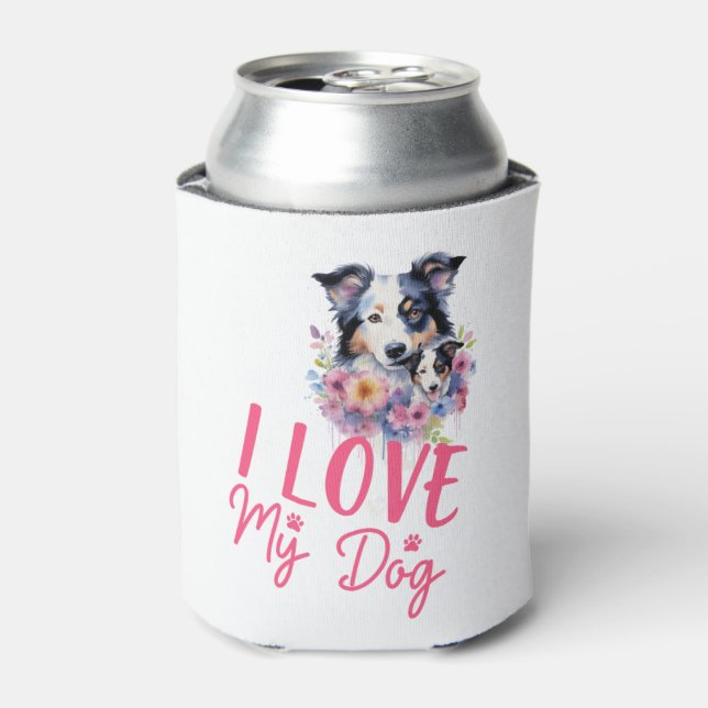 Ich Liebe mein Hund Dosenkühler (Kanne Vorderseite)