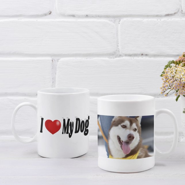 Ich Liebe mein Hund Foto Kaffeetasse (Von Creator hochgeladen)