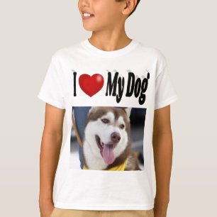 Ich liebe mein Hund Foto T-Shirt