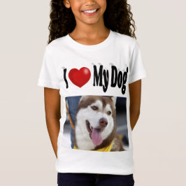 Ich Liebe mein Hund Foto T-Shirt