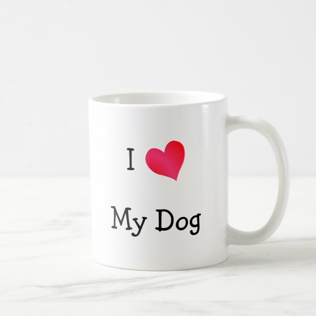 Ich Liebe mein Hund Kaffeetasse (Rechts)