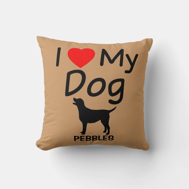 Ich Liebe mein Hund Kissen (Vorderseite)