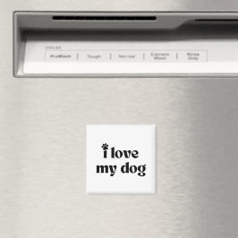Ich Liebe mein Hund Magnet