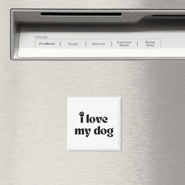 Ich Liebe mein Hund Magnet (In Situ (Geschirrspüler))