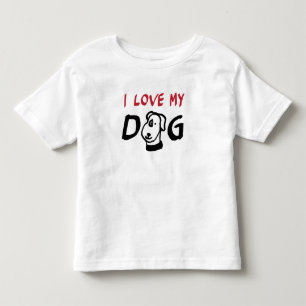 Ich Liebe Mein Hund mit Hundeillustrierung Kleinkind T-shirt