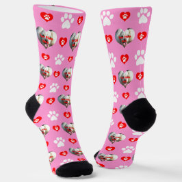 Ich Liebe mein Hund Muster für benutzerdefinierte Socken