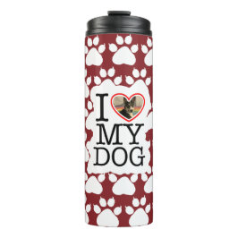 Ich Liebe mein Hund Personalisiert Thermosbecher