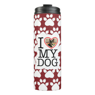 Ich Liebe mein Hund Personalisiert Thermosbecher