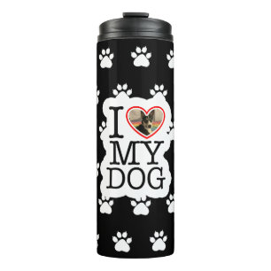 Ich Liebe mein Hund Personalisiert Thermosbecher