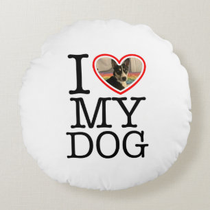 Ich liebe mein Hund personalisiertes Kissen