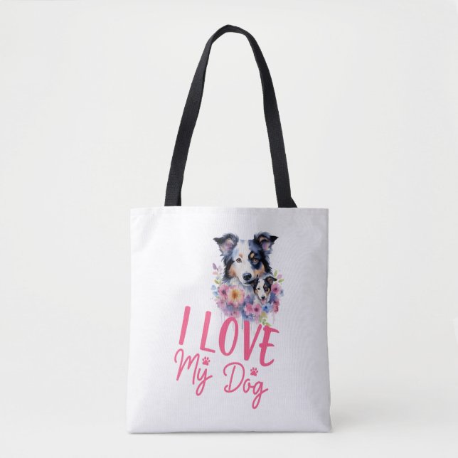 Ich Liebe mein Hund Tasche (Vorderseite)