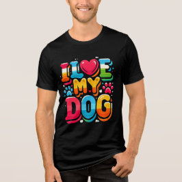 Ich Liebe mein Hund Tri-Blend Shirt