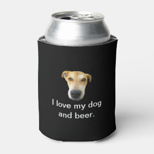 Ich Liebe mein Hund und Bier Funny Pet Foto Dosenkühler