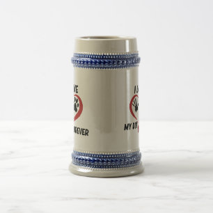 Ich Liebe mein Hundeschwerfer Kissen Bierglas