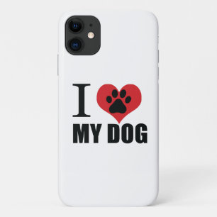 Ich Liebe mein Hundeschwerfer Kissen Case-Mate iPhone Hülle