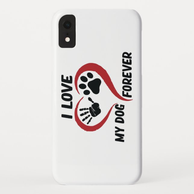 Ich Liebe mein Hundeschwerfer Kissen Case-Mate iPhone Hülle (Rückseite)