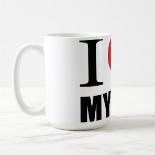 Ich Liebe mein Hundeschwerfer Kissen Kaffeetasse