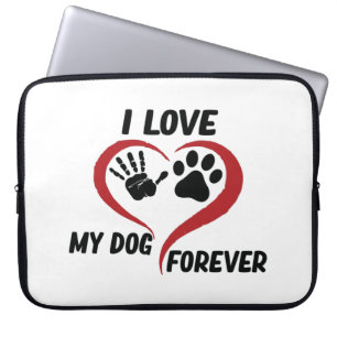 Ich Liebe mein Hundeschwerfer Kissen Laptopschutzhülle