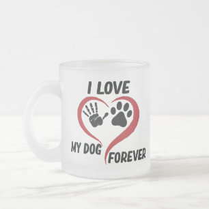 Ich Liebe mein Hundeschwerfer Kissen Mattglastasse