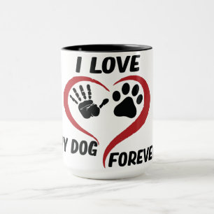 Ich Liebe mein Hundeschwerfer Kissen Tasse