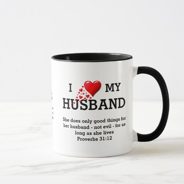 Ich LIEBE MEIN HUSBAND Custom | Christlich | Valen Tasse (Rechts)
