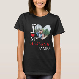 Ich Liebe Mein Husband Herz Custom Personalisiert  T-Shirt