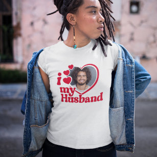Ich Liebe mein Husband Herz Foto T-Shirt