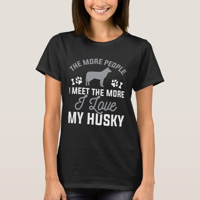 Ich Liebe mein Husky T-Shirt (Vorderseite)