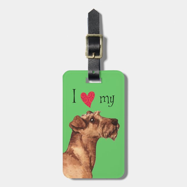 Ich Liebe mein Irisch Terrier Gepäckanhänger (Vorderseite vertikal)