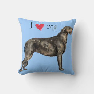 Ich Liebe mein Irisch Wolfhound Kissen