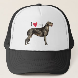 Ich Liebe mein Irisch Wolfhound Truckerkappe